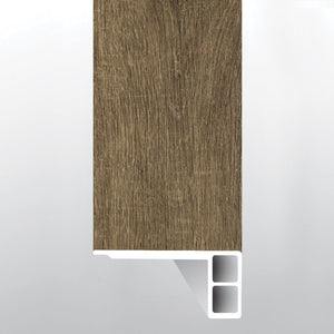 Olas de nogal (canto de escalera al ras [Madera • Mate • Medio] - LVT * moldura de vinilo de lujo) | 2 3/4" x 3/4" x 94"