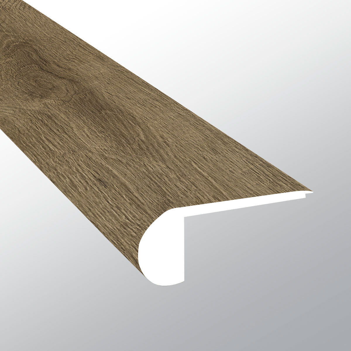 Olas de nogal (NARIZ DE ESCALÓN AL RAS [Madera • Mate • Medio] - LVT * MOLDURA DE VINILO DE LUJO) | 2 3/4" X 3/4" X 94"