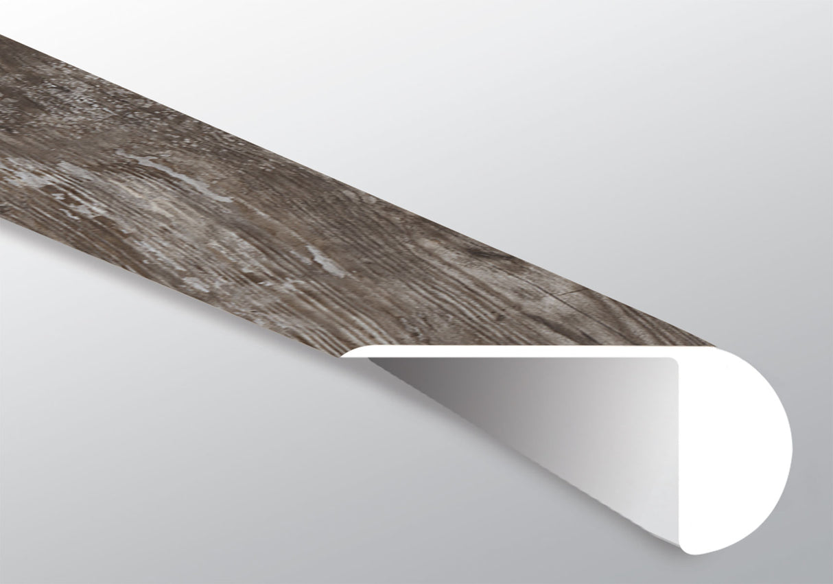 Brina desgastada (NARIZ DE ESCALÓN SUPERPUESTO [Madera • Mate • Medio] - LVT * MOLDURA DE VINILO DE LUJO) | 2 1/4" X 1" X 94"