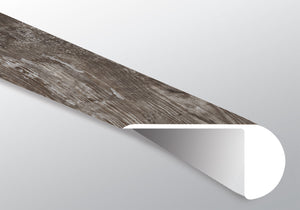 Brina desgastada (NARIZ DE ESCALÓN SUPERPUESTO [Madera • Mate • Medio] - LVT * MOLDURA DE VINILO DE LUJO) | 2 1/4" X 1" X 94"