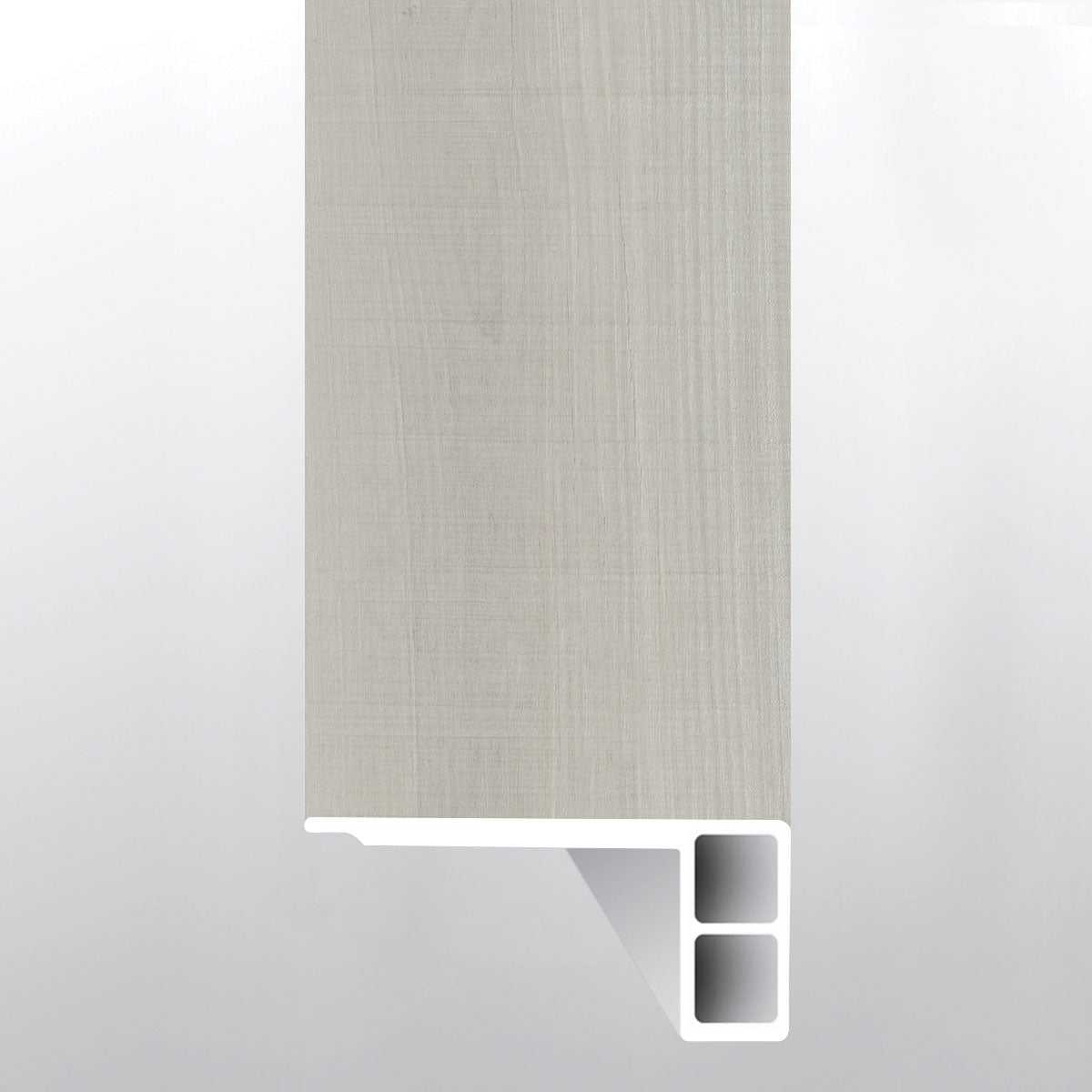 Whitby White (escalera con borde suavizado [Madera • Mate • Claro] - LVT * moldura de vinilo de lujo) | 2 3/4" x 3/4" x 94"