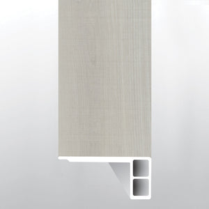Whitby White (escalera con borde suavizado [Madera • Mate • Claro] - LVT * moldura de vinilo de lujo) | 2 3/4" x 3/4" x 94"
