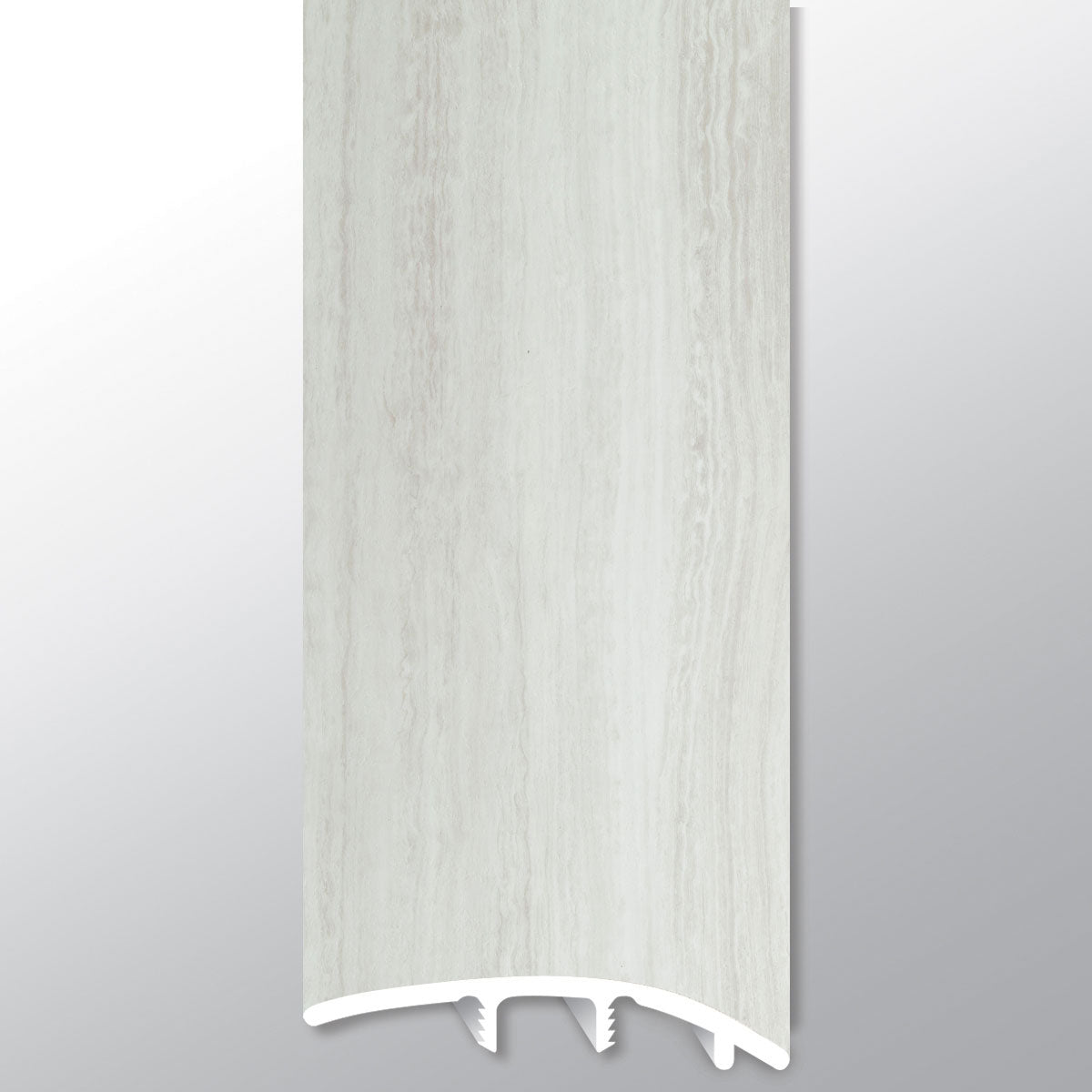 Océano Blanco (REDUCTOR [Travertino • Mate • Claro] - LVT * MOLDURA DE VINILO DE LUJO) | 1 3/4" X 3/8" X 94"