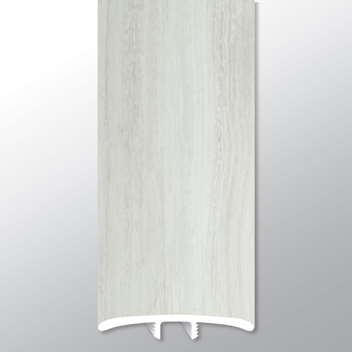 Océano Blanco (MOLDURA EN T [Travertino • Mate • Claro] - LVT * MOLDURA DE VINILO DE LUJO) | 1 3/4" X 1/4" X 94"