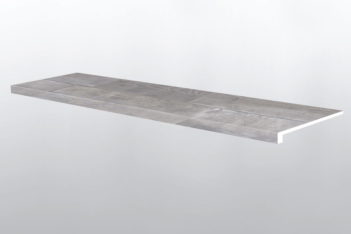 Woburn Abbey (PELDAÑO DE ESCALERA CON BORDE SUAVIZADO [Madera • Mate • Medio] - LVT * MOLDURA DE VINILO DE LUJO) | 3,8 cm x 6,3 cm x 119,5 cm
