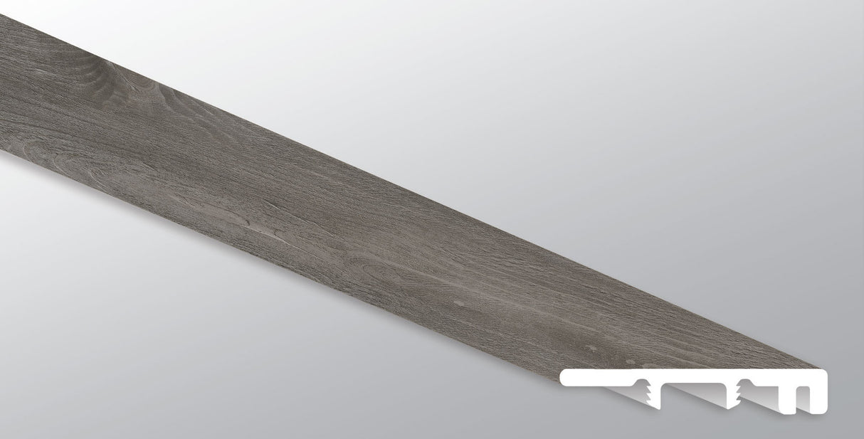 Gris Woodrift (TAPA FINAL [Madera • Mate • Mediana] - LVT * MOLDURA DE VINILO DE LUJO) | 1 1/2" X 1/4" X 94"