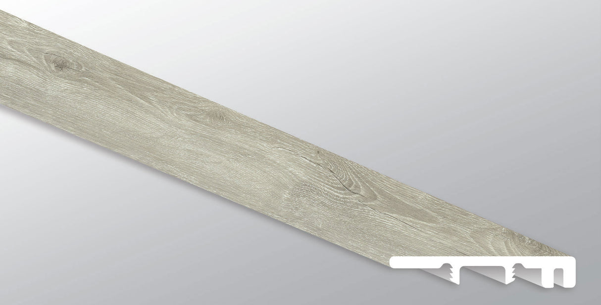 York Gray ( END CAP [ Wood • Matte • Light ] - LVT * LUXURY VINYL TRIM ) | 1 1/2" X 1/4" X 94"