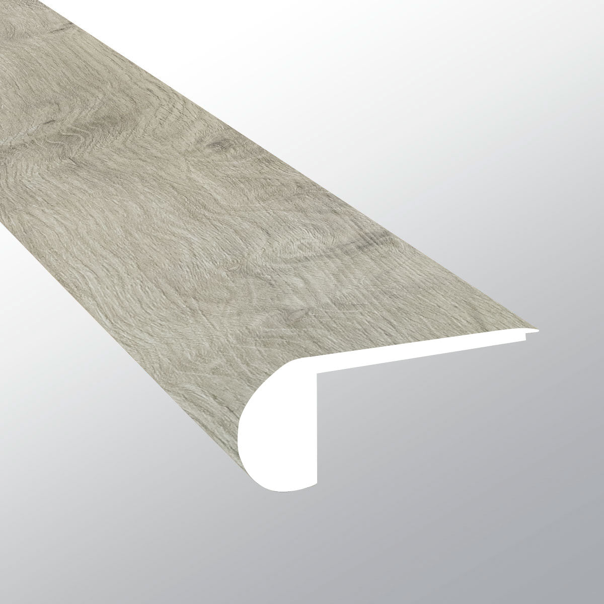 York Gray ( FLUSH STAIR NOSE [ Wood • Matte • Light ] - LVT * LUXURY VINYL TRIM ) | 2 3/4" X 3/4" X 94"