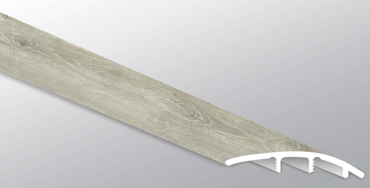 York Gray ( REDUCER [ Wood • Matte • Light ] - LVT * LUXURY VINYL TRIM ) | 1 3/4" X 3/8" X 94"